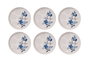 Hermia Flover Garden Juego de Platos de Postre Navideños de Porcelana, 6 Piezas